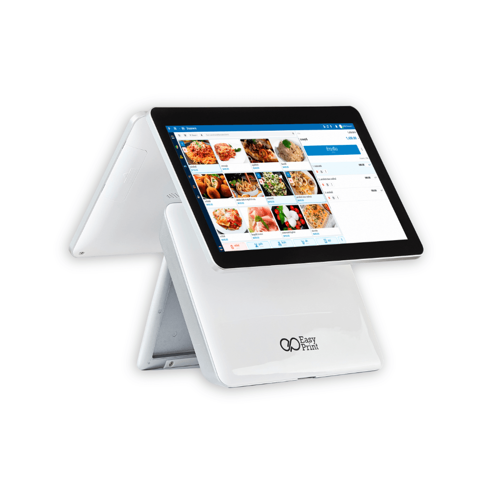 เครื่อง POS EASYPRINT ระบบ WINDOWS W5 I5 PLUS สีขาว (2 หน้าจอ)_1